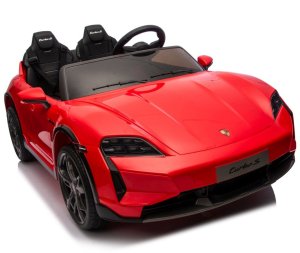 Czerwone Porsche Taycan Turbo S Licencjonowane Autko na Akumulator dla Dzieci EDUKAMP 18