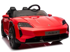 Czerwone Porsche Taycan Turbo S Licencjonowane Autko na Akumulator dla Dzieci EDUKAMP 19