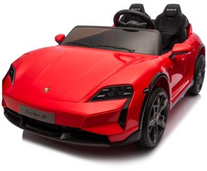 Czerwone Porsche Taycan Turbo S Licencjonowane Autko na Akumulator dla Dzieci EDUKAMP 20