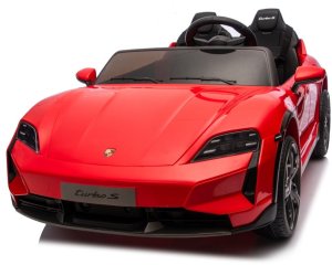 Czerwone Porsche Taycan Turbo S Licencjonowane Autko na Akumulator dla Dzieci EDUKAMP 21
