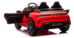 Czerwone Porsche Taycan Turbo S Licencjonowane Autko na Akumulator dla Dzieci EDUKAMP 3