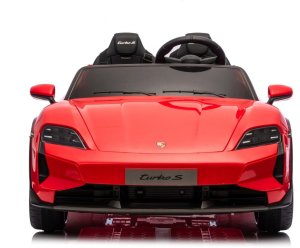 Czerwone Porsche Taycan Turbo S Licencjonowane Autko na Akumulator dla Dzieci EDUKAMP 6