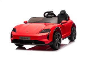 Czerwone Porsche Taycan Turbo S Licencjonowane Autko na Akumulator dla Dzieci EDUKAMP 8