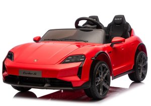 Czerwone Porsche Taycan Turbo S Licencjonowane Autko na Akumulator dla Dzieci EDUKAMP 9