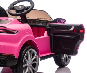 Porsche Różowe Cayenne dla Dziewczynki Licencjonowany Pojazd na Akumulator EDUKAMP 13
