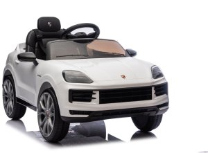 Porsche Białe Cayenne 12V Licencjonowane Autko na Akumulator dla Dzieci EDUKAMP 12
