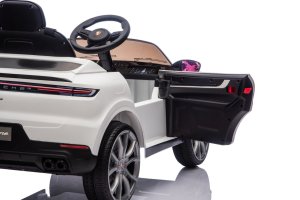 Porsche Białe Cayenne 12V Licencjonowane Autko na Akumulator dla Dzieci EDUKAMP 16