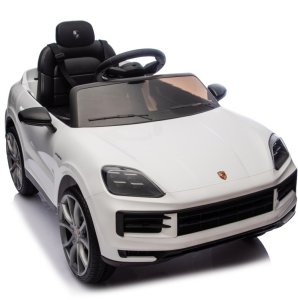 Porsche Białe Cayenne 12V Licencjonowane Autko na Akumulator dla Dzieci EDUKAMP 17