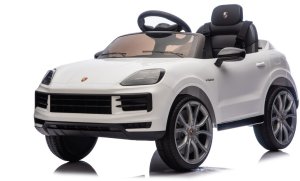 Porsche Białe Cayenne 12V Licencjonowane Autko na Akumulator dla Dzieci EDUKAMP 20