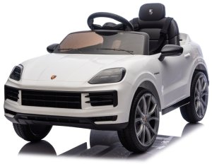 Porsche Białe Cayenne 12V Licencjonowane Autko na Akumulator dla Dzieci EDUKAMP 4