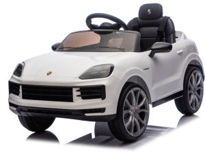 Porsche Białe Cayenne 12V Licencjonowane Autko na Akumulator dla Dzieci EDUKAMP 5