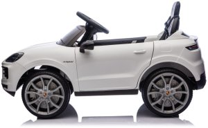 Porsche Białe Cayenne 12V Licencjonowane Autko na Akumulator dla Dzieci EDUKAMP 6