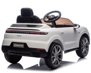 Porsche Białe Cayenne 12V Licencjonowane Autko na Akumulator dla Dzieci EDUKAMP 9