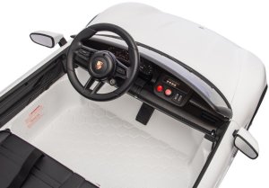 Porsche Taycan Turbo S Biały 24V Autko na Akumulator 2x90W z Pilotem EDUKAMP 23