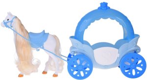 Lalka księżniczka w balowej sukni z białym koniem i karocą kareta ZA5419 EDUKAMP 3