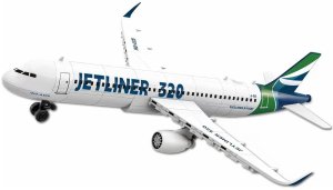 Klocki konstrukcyjne Samolot Jetliner 320 model pasażerski 133 ele ZA5678 EDUKAMP 3