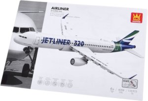 Klocki konstrukcyjne Samolot Jetliner 320 model pasażerski 133 ele ZA5678 EDUKAMP 6