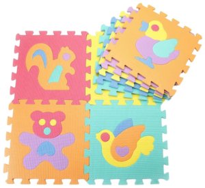Miękkie Puzzle Mata Edukacyjna Zwierzęta Pianka EVA Kolorowe 9 el. EDUKAMP 2