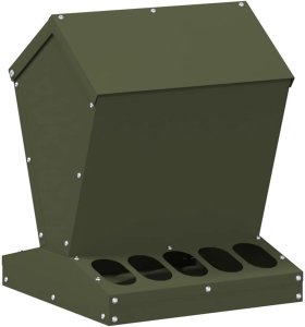 vidaXL Karmnik dla kur Zielony oliwkowy 30 x 30 x 39 cm 2