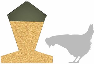 vidaXL Karmnik dla kur Zielony oliwkowy 30 x 30 x 39 cm 9