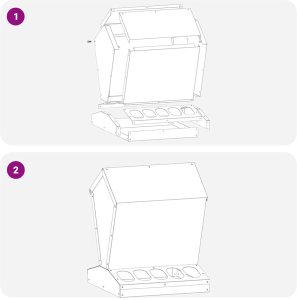 vidaXL Karmnik dla kur Zielony oliwkowy 30 x 30 x 39 cm 10