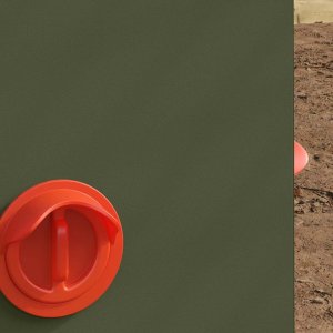 vidaXL Karmnik dla kur Zielony oliwkowy 32,5 x 20,5 x 43 cm 3