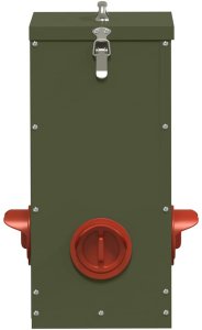 vidaXL Karmnik dla kur Zielony oliwkowy 32,5 x 20,5 x 43 cm 5