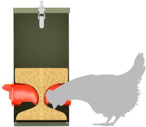 vidaXL Karmnik dla kur Zielony oliwkowy 32,5 x 20,5 x 43 cm 8