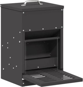 vidaXL Karmnik na pedały dla kur Czarny 25 x 42 x 40 cm 2