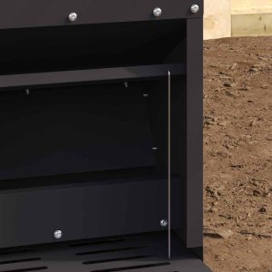 vidaXL Karmnik na pedały dla kur Czarny 25 x 42 x 40 cm 3