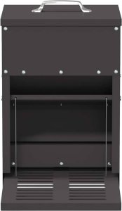 vidaXL Karmnik na pedały dla kur Czarny 25 x 42 x 40 cm 5