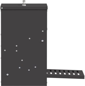 vidaXL Karmnik na pedały dla kur Czarny 25 x 42 x 40 cm 7