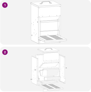 vidaXL Karmnik na pedały dla kur Czarny 25 x 42 x 40 cm 10