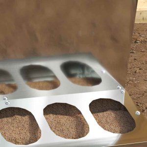 vidaXL Karmnik dla kur Srebrny 30 x 30 x 39 cm Stal Galwanizowana 4