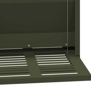 vidaXL Karmnik na pedały dla kur Zielony oliwkowy 25 x 42 x 40 cm 6