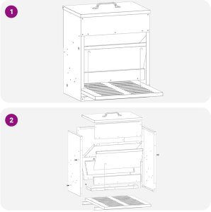 vidaXL Karmnik na pedały dla kur Zielony oliwkowy 25 x 42 x 40 cm 8