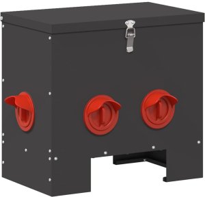 vidaXL Karmnik dla kur 2 pcs Czarny 60.5 x 29 x 51 cm 4