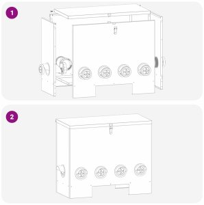 vidaXL Karmnik dla kur 2 pcs Zielony oliwkowy 60.5 x 29 x 51 cm 10