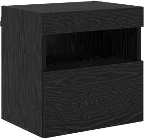 vidaXL Szafki RTV z oświetleniem LED 2 szt. Czarny Dąb 40 x 30 x 40 cm 2