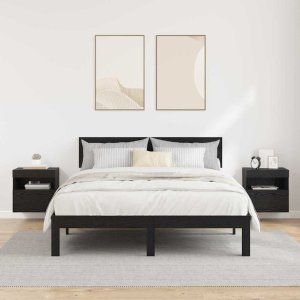 vidaXL Szafki RTV z oświetleniem LED 2 szt. Czarny Dąb 40 x 30 x 40 cm 5