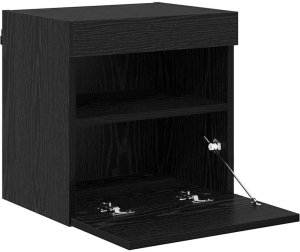 vidaXL Szafki RTV z oświetleniem LED 2 szt. Czarny Dąb 40 x 30 x 40 cm 8