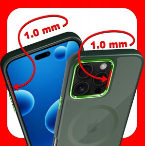 Etui do iPhone 16 Pro CASE do MagSafe MATOWE Magnetyczne PREMIUM + Szkło 9H 4