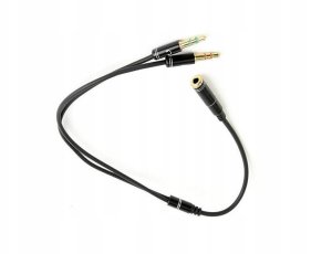 Adapter audio stereo 2x3.5mm minijack, 4PIN, 0.2m / 5