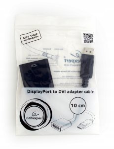 art. poleasingowy Gembird Adapter Displayport (M) - DVI (F) 29pin czarny / 2