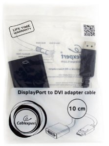 art. poleasingowy Gembird Adapter Displayport (M) - DVI (F) 29pin czarny / 5