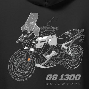 Bluza z kapturem motocyklowa z motocyklem na motor BMW GS 1300 Adventure męska czarna L 4