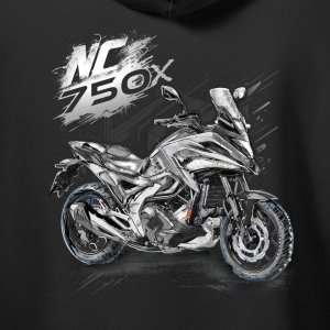 Bluza z kapturem motocyklowa z motocyklem na motor Honda NC 750 X męska czarna XXL 4