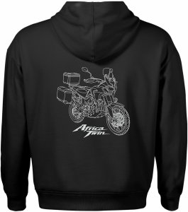 Bluza z kapturem motocyklowa z motocyklem na motor Honda Africa Twin CRF1100 L Adventure męska czarna XL 3