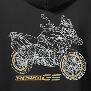 Bluza z kapturem motocyklowa z motocyklem na motor BMW GS 1250 Adventure męska czarna XXL 4