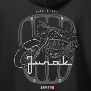 Bluza z kapturem motocyklowa z motocyklem na motor Junak M10 męska czarna XXL 4